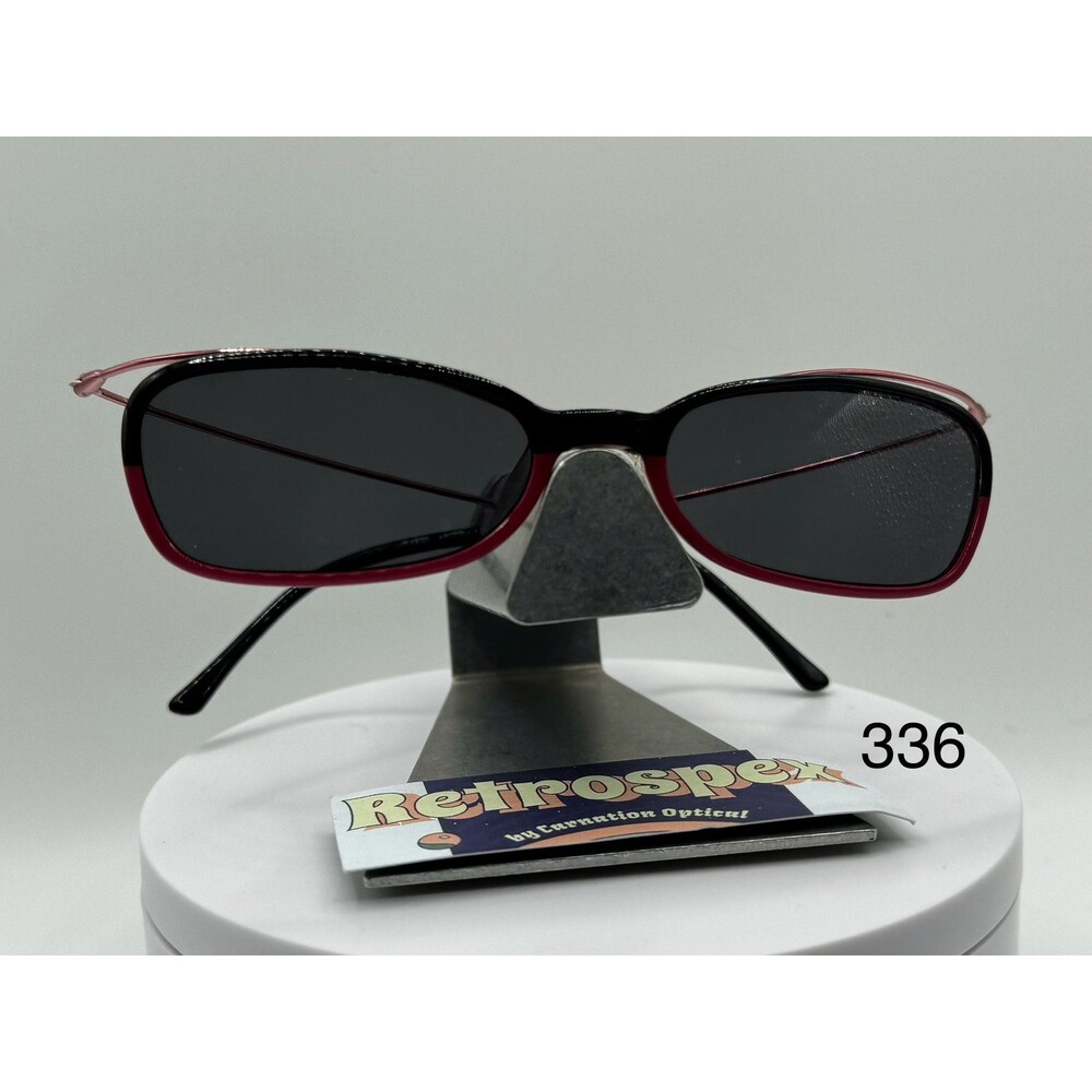 Vintage Y2K Sunglasses NOS 2000s Grey Lens Takumi T9540 Black & Pink Frame